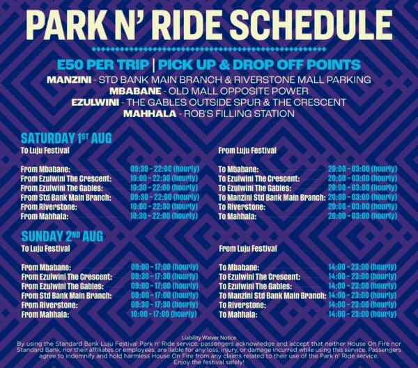 The Standard Bank Luju Food & Lifestyle Festival Park N' Ride Standard bank Page